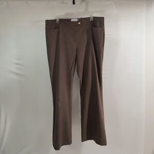 Calvin Klein Women's 14 Brown Flare Boot Cut Jumpsuit